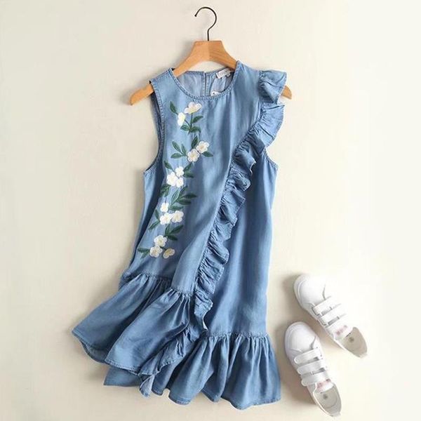 high waist sleeveless mini jeans dress women frilled ruffles embroidery ladies casual summer short denim beach dresses, Black;gray
high waist sleeveless mini jeans dress women frilled ruffles embroidery ladies casual summer short denim beach dresses, Black;gray