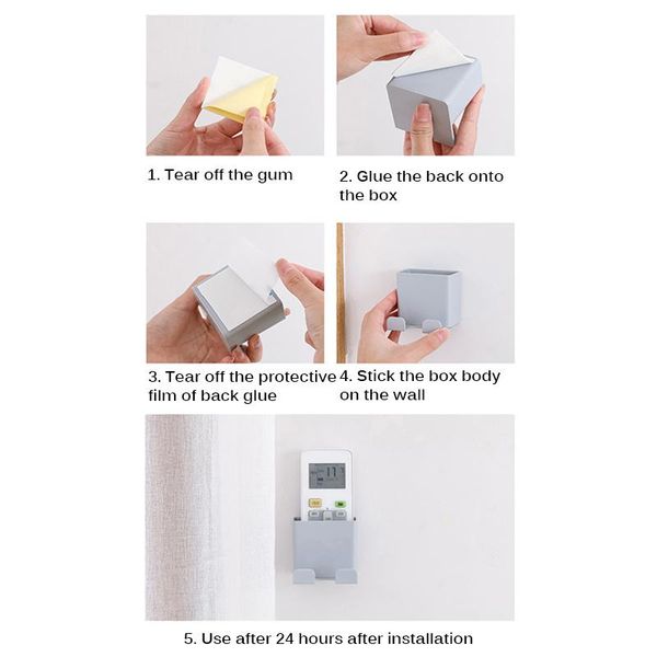 wall-mounted storage box remote control air conditioning mobile phone plug bracket cell mounts & holders
wall-mounted storage box remote control air conditioning mobile phone plug bracket cell mounts & holders