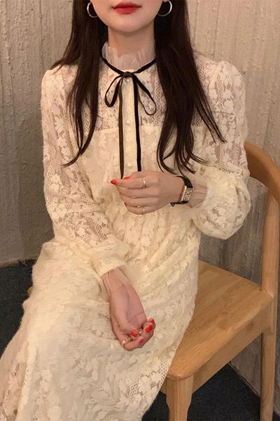 casual dresses women's dress style retro elegant standing collar lace up mesh stitching heavy hook flower bubble sleeve forwomen, Black;gray
casual dresses women's dress style retro elegant standing collar lace up mesh stitching heavy hook flower bubble sleeve forwomen, Black;gray