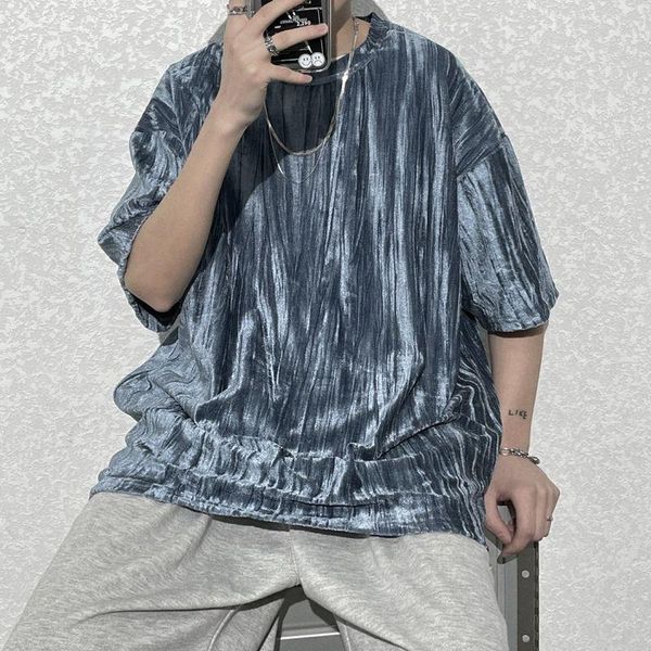 men's t-shirts summer velvet striped t-shirt men korean fashion loose casual harajuku streetwear hip-hop short-sleeved, White;black
men's t-shirts summer velvet striped t-shirt men korean fashion loose casual harajuku streetwear hip-hop short-sleeved, White;black