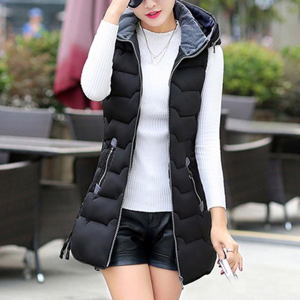 women's vests autumn winter cotton vest women ladies casual korean waistcoat female sleeveless long jackets slim fit warm puffer coat, Black;white
women's vests autumn winter cotton vest women ladies casual korean waistcoat female sleeveless long jackets slim fit warm puffer coat, Black;white