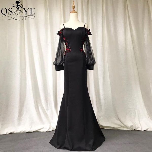party dresses black evening sweetheart long sleeves mermaid gown red bead flower dress 2021 straps formal illusion, White;black
party dresses black evening sweetheart long sleeves mermaid gown red bead flower dress 2021 straps formal illusion, White;black