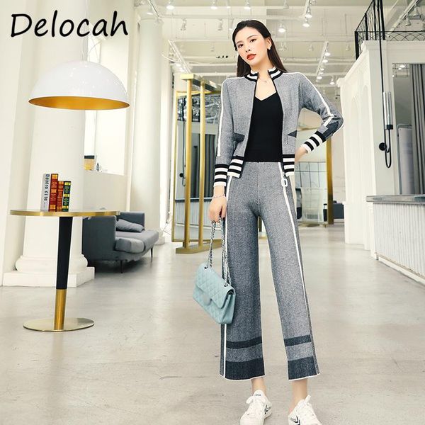 delocah autumn women fashion designer pant set lantern sleeve cardigan + high waist wide leg long pants 2 two pieces suits women's two, White
delocah autumn women fashion designer pant set lantern sleeve cardigan + high waist wide leg long pants 2 two pieces suits women's two, White