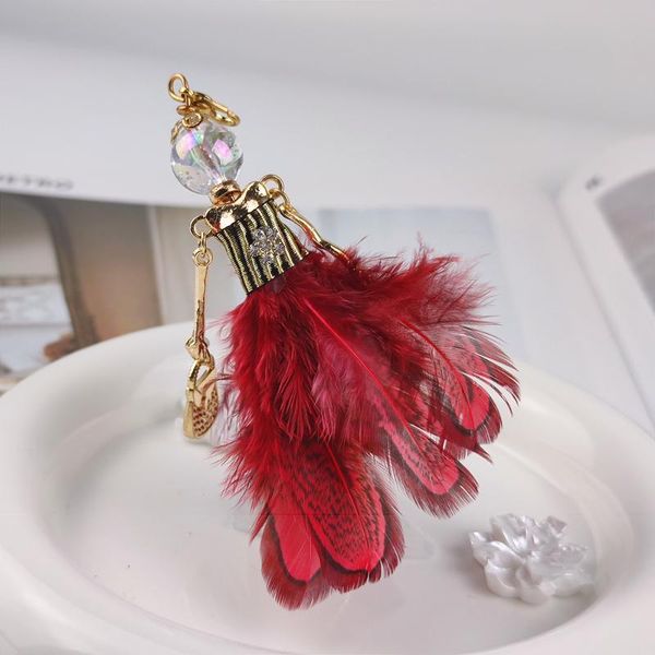 pendant necklaces pamper feather doll keychain bag chain jewelry gift for girlfriend and family, Silver 
pendant necklaces pamper feather doll keychain bag chain jewelry gift for girlfriend and family, Silver