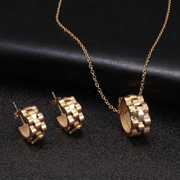 earrings & necklace crown brand stainless steel men women charm jewelry sets luxury wedding party and for birthday gift, Silver
earrings & necklace crown brand stainless steel men women charm jewelry sets luxury wedding party and for birthday gift, Silver