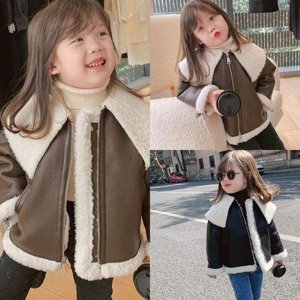 jackets children's clothing girls western style fur coat winter korean thick warm leather women trendy, Blue;gray
jackets children's clothing girls western style fur coat winter korean thick warm leather women trendy, Blue;gray