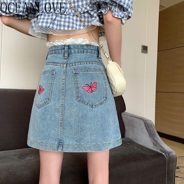 skirts oceanlove denim mini embroidered butterfly summer lace patchwork mujer faldas high waist 2021 retro woman, Black
skirts oceanlove denim mini embroidered butterfly summer lace patchwork mujer faldas high waist 2021 retro woman, Black