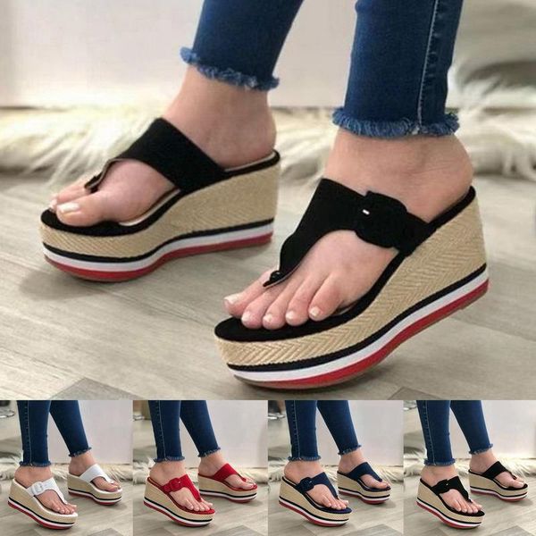 slippers 2021 women sandals vintage high heel woman platform wedges shoes ladies girls summer slides mujer buckle flip flops, Black
slippers 2021 women sandals vintage high heel woman platform wedges shoes ladies girls summer slides mujer buckle flip flops, Black