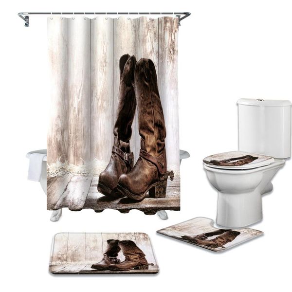 western cowboy vintage boots shower curtain set carpet cover toilet bath mat home decor bathroom curtains
western cowboy vintage boots shower curtain set carpet cover toilet bath mat home decor bathroom curtains