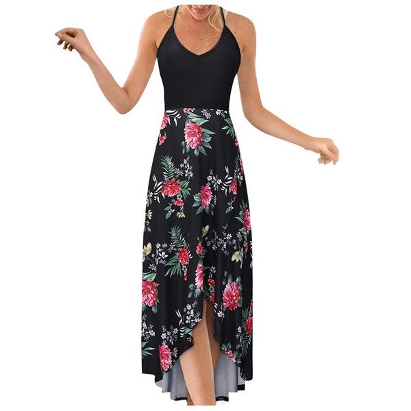 casual dresses strap open back print dress women's fashion v-neck sleeveless robe longue vestidos de mujer sundress, Black;gray
casual dresses strap open back print dress women's fashion v-neck sleeveless robe longue vestidos de mujer sundress, Black;gray