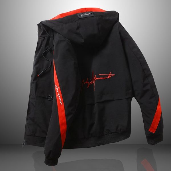 men's jackets autumn embroidery patchwork streetwear casual waterproof outwear hooded breathable windbreaker jacket male 4xl 210603, Black
men's jackets autumn embroidery patchwork streetwear casual waterproof outwear hooded breathable windbreaker jacket male 4xl 210603, Black