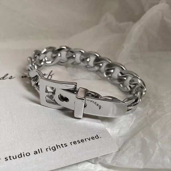 link, chain titanium steel non-fading bracelet trendy hip-hop strap niche design wild couple bracelets men and women, Black
link, chain titanium steel non-fading bracelet trendy hip-hop strap niche design wild couple bracelets men and women, Black