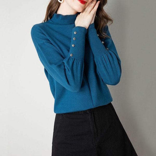 women's sweaters 2021 knitted turtleneck sweater women autumn winter ladies female and mock neck lantern sleeve jumper pullove l13, White;black
women's sweaters 2021 knitted turtleneck sweater women autumn winter ladies female and mock neck lantern sleeve jumper pullove l13, White;black