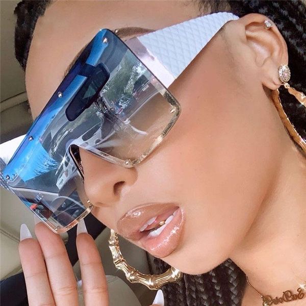 sunglasses 2021 square women fashion oversized metal frame vintage glasses men shades retro gradient colors oculos uv400, White;black
sunglasses 2021 square women fashion oversized metal frame vintage glasses men shades retro gradient colors oculos uv400, White;black