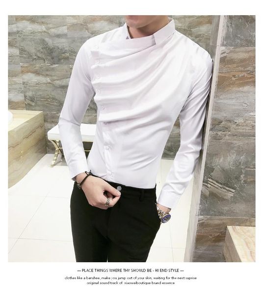men's casual shirts otoño camisa de los hombres moda 2021 ajustadas coreanas vestido para hombre camisas manga larga frente dise, White;black
men's casual shirts otoño camisa de los hombres moda 2021 ajustadas coreanas vestido para hombre camisas manga larga frente dise, White;black