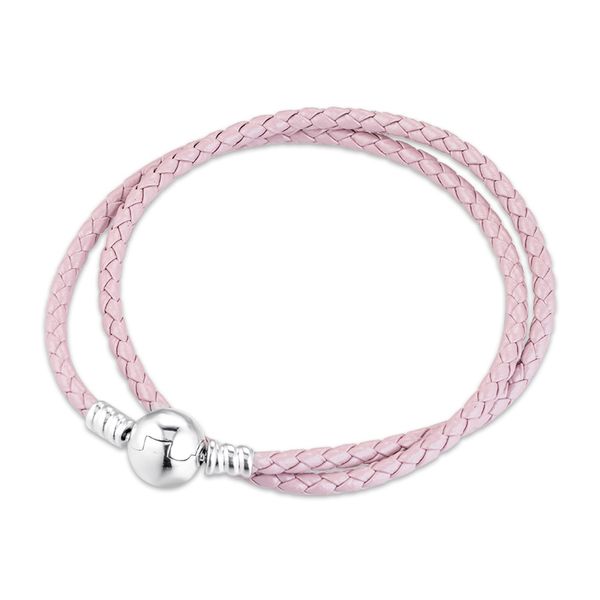 bracelet women moments pink braided double-leather bracelets 925 sterling silver jewelry femme pulseira plata de ley armband, Black
bracelet women moments pink braided double-leather bracelets 925 sterling silver jewelry femme pulseira plata de ley armband, Black
