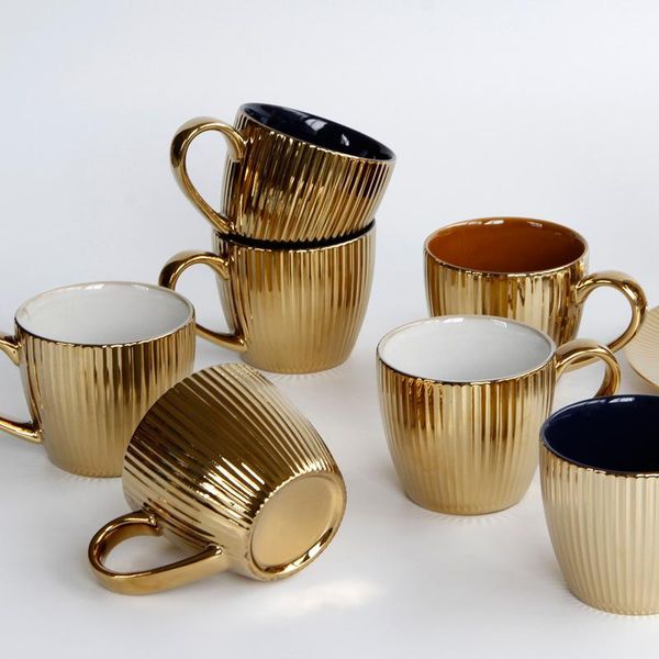 mugs european-style golden ceramic cups high-end el gold-plated nordic style mug coffee
mugs european-style golden ceramic cups high-end el gold-plated nordic style mug coffee