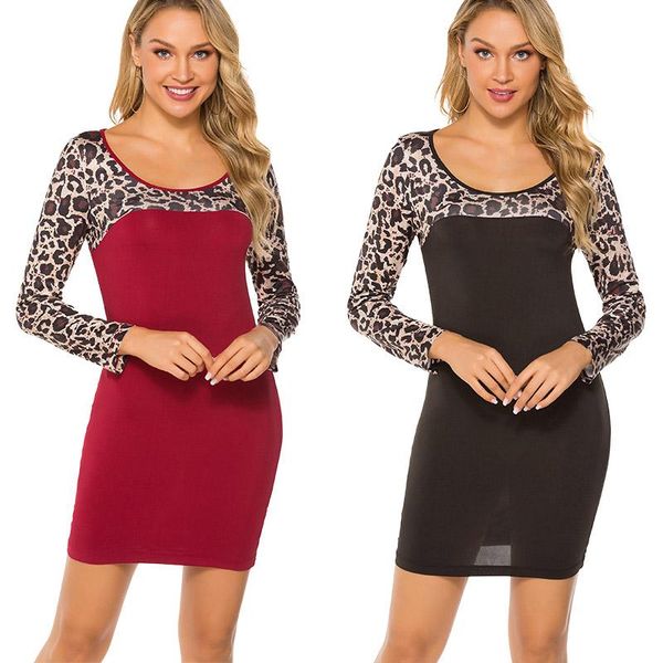 casual dresses women bodycon dress leopard long sleeve o-neck mini club lady evening party vestdos, Black;gray
casual dresses women bodycon dress leopard long sleeve o-neck mini club lady evening party vestdos, Black;gray