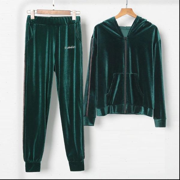 women womens tracksuits 2 piece set long sleeve zipper hooded jacket pant suits fashion ladies casual velvet trackpants outfits, Gray
women womens tracksuits 2 piece set long sleeve zipper hooded jacket pant suits fashion ladies casual velvet trackpants outfits, Gray