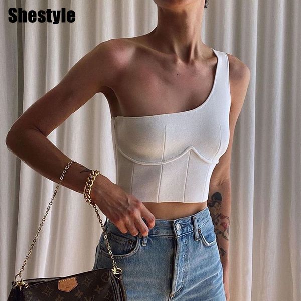 shestyle 2021 women crop camis one shoulder wrap white sleeveless strap stretchy glamerous stunning tank popularby ai, Black;white
shestyle 2021 women crop camis one shoulder wrap white sleeveless strap stretchy glamerous stunning tank popularby ai, Black;white