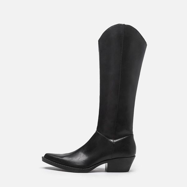 boots knightswoman winter pointy but knee-length high leg thick heel side zipper black western cowboy
boots knightswoman winter pointy but knee-length high leg thick heel side zipper black western cowboy