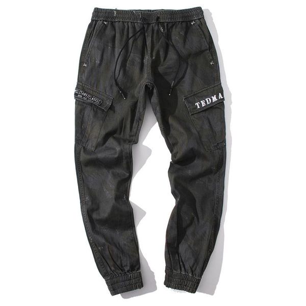 summer overalls men's tide brand closed camouflage pants multi-pocket loose feet harem pants nine-point beam trousers, Black
summer overalls men's tide brand closed camouflage pants multi-pocket loose feet harem pants nine-point beam trousers, Black