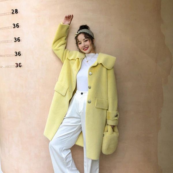 women's fur & faux coat lamb hair mid-length female style velvet imitation milk button long sleeves winter outwear xf696, Black
women's fur & faux coat lamb hair mid-length female style velvet imitation milk button long sleeves winter outwear xf696, Black