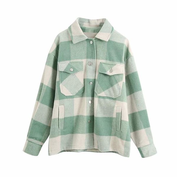 women's jackets vintage stylish pockets oversized plaid jacket coat women 2021 fashion lapel collar long sleeve loose outerwear chic, Black;brown
women's jackets vintage stylish pockets oversized plaid jacket coat women 2021 fashion lapel collar long sleeve loose outerwear chic, Black;brown