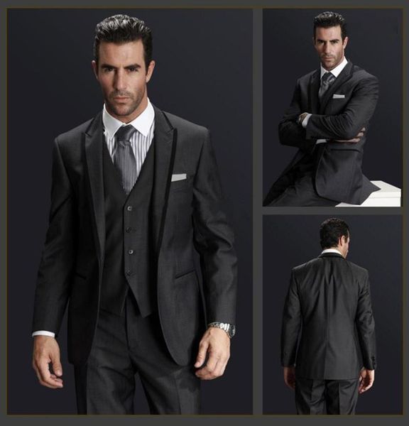 men's suits & blazers charcoal gray prom normal blazer suit groom tuxedos business (jacket+pants+vest+tie), White;black
men's suits & blazers charcoal gray prom normal blazer suit groom tuxedos business (jacket+pants+vest+tie), White;black
