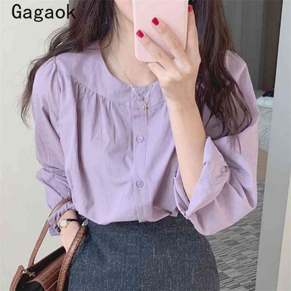 women chic korean blouse 202 summer streetwear solid o-neck loose casual simple wild female fashion shirt 210531, White
women chic korean blouse 202 summer streetwear solid o-neck loose casual simple wild female fashion shirt 210531, White