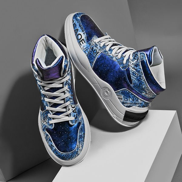 Spring Autumn Mens Sneakers High Top Shiny Blue Mens Shoes Casual Fashion Outdoor Brand Trending Hot Products hommes chaussures, Blue h218
Spring Autumn Mens Sneakers High Top Shiny Blue Mens Shoes Casual Fashion Outdoor Brand Trending Hot Products hommes chaussures, Blue h218
