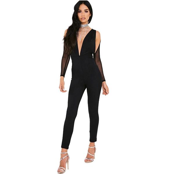 women's jumpsuits & rompers summer womens v neck mesh overalls bodysuit black jumpsuit lace romper women solid casual, Black;white
women's jumpsuits & rompers summer womens v neck mesh overalls bodysuit black jumpsuit lace romper women solid casual, Black;white