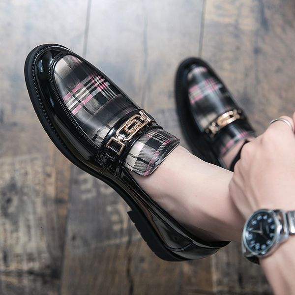 dress shoes men's shoes trend of fashion pu seam color trellises metal decoration low heel comfortable casual business ks003 moccasins, Black
dress shoes men's shoes trend of fashion pu seam color trellises metal decoration low heel comfortable casual business ks003 moccasins, Black