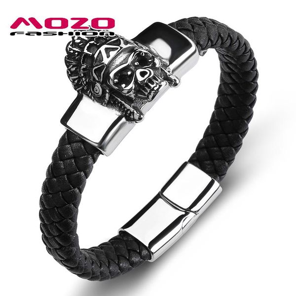 charm bracelets punk men jewelry black braided leather bracelet stainless steel magnetic clasp fashion bangles ps2126, Golden;silver
charm bracelets punk men jewelry black braided leather bracelet stainless steel magnetic clasp fashion bangles ps2126, Golden;silver
