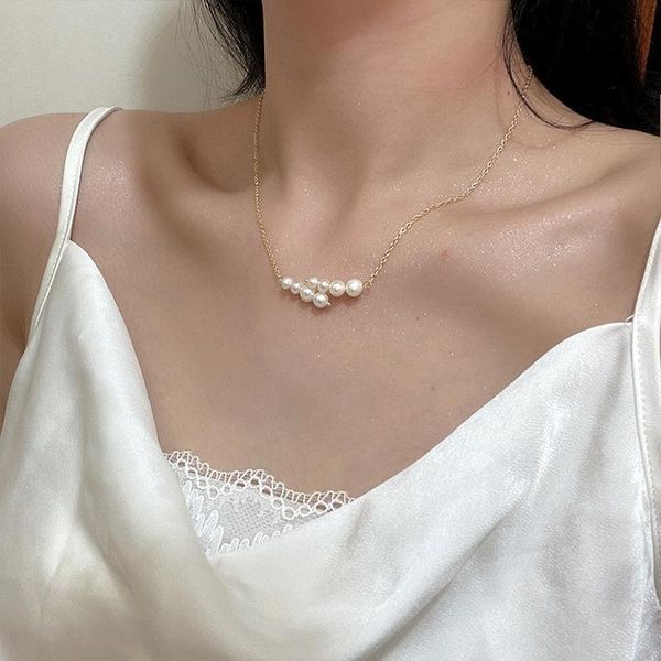 pendant necklaces u-magical simple freshwater pearl gold color necklace for women french retor beaded chain jewelry girls gift, Silver
pendant necklaces u-magical simple freshwater pearl gold color necklace for women french retor beaded chain jewelry girls gift, Silver