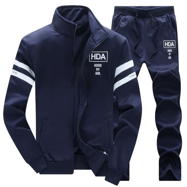 men's tracksuits casual hoodless trousers tracksuit autumn fiber blended two-piece sportswear set jacket plus size, Gray
men's tracksuits casual hoodless trousers tracksuit autumn fiber blended two-piece sportswear set jacket plus size, Gray
