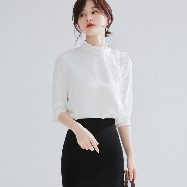 women's blouses & shirts design sense niche chiffon shirt female autumn korean fashion stringy selvedge small fresh blouse z0424, White
women's blouses & shirts design sense niche chiffon shirt female autumn korean fashion stringy selvedge small fresh blouse z0424, White