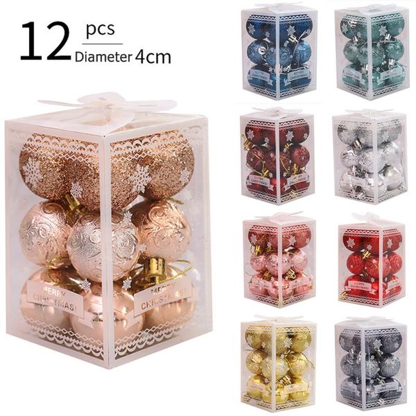 party decoration 12pcs/box 4cm christmas tree decor ball lightweight hanging balls ornament year atmosphere
party decoration 12pcs/box 4cm christmas tree decor ball lightweight hanging balls ornament year atmosphere