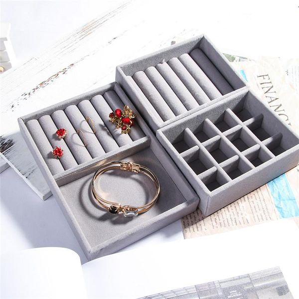 flannel jewelry ring display organizer case tray holder necklace earrings bangle storage box showcase stand boxes & bins
flannel jewelry ring display organizer case tray holder necklace earrings bangle storage box showcase stand boxes & bins
