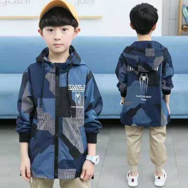 Boy windbreaker spring and autumn clothing childrens camouflage mid-length windbreaker big boy handsome clothing kid autumn, Navy
Boy windbreaker spring and autumn clothing childrens camouflage mid-length windbreaker big boy handsome clothing kid autumn, Navy