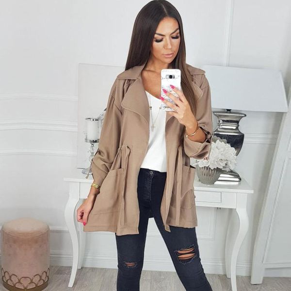 women's trench coats autumn solid color adjustable waist windbreaker winter casual fashion turn-down collar long sleeve pocket warm coa, Tan;black
women's trench coats autumn solid color adjustable waist windbreaker winter casual fashion turn-down collar long sleeve pocket warm coa, Tan;black