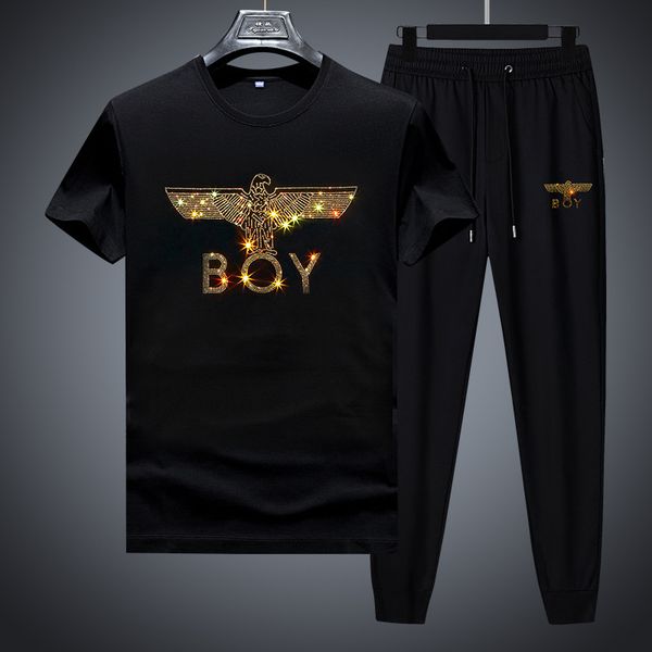 men's tracksuits chao brand drilling sportswear fashion casual wear summer sleeve boy two piece set, Gray
men's tracksuits chao brand drilling sportswear fashion casual wear summer sleeve boy two piece set, Gray