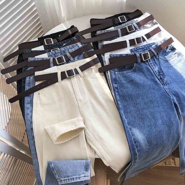 straight black jeans women's spring clothes korean version of slim blue nine-point radish pants with belt 210525
straight black jeans women's spring clothes korean version of slim blue nine-point radish pants with belt 210525