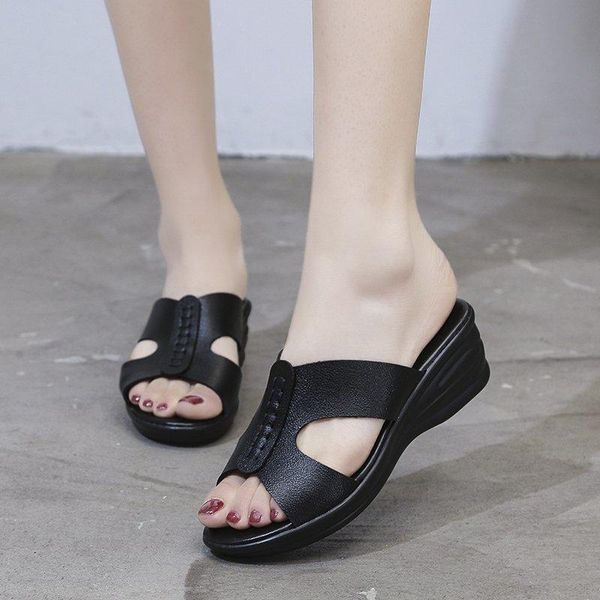 slippers large size women's shoes 2021 peep toe wedge summer color slip-on sandals women a747, Black
slippers large size women's shoes 2021 peep toe wedge summer color slip-on sandals women a747, Black