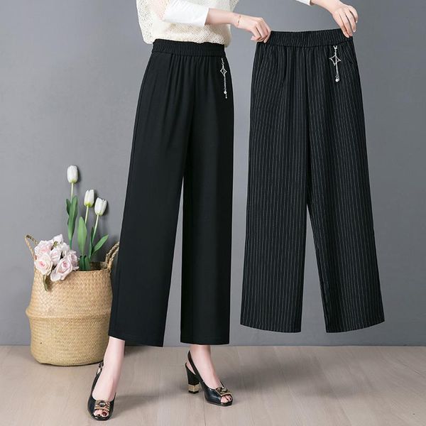 women's pants & capris summer chiffon wide leg fashion striped high waist nine loose plus large size 5xl female straight, Black;white
women's pants & capris summer chiffon wide leg fashion striped high waist nine loose plus large size 5xl female straight, Black;white