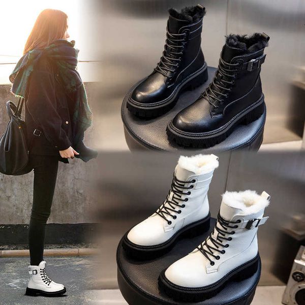 real wool shoes chilen's 2021 autumn and winter medium tube thick soled sports boots women's heel leather plush martin women, Black
real wool shoes chilen's 2021 autumn and winter medium tube thick soled sports boots women's heel leather plush martin women, Black