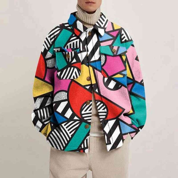 2021 autumn fashion abstract printed loose coats men's turn-down collar buttoned et hipster men new winter casual streetwear, Black
2021 autumn fashion abstract printed loose coats men's turn-down collar buttoned et hipster men new winter casual streetwear, Black