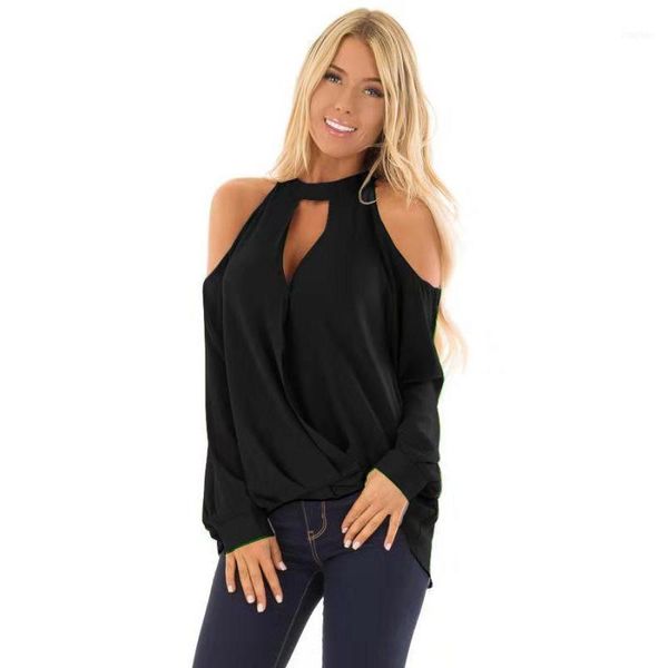 plus size off shoulder solid chiffon blouse hanging neck o-neck slim women button long sleeve 1, White
plus size off shoulder solid chiffon blouse hanging neck o-neck slim women button long sleeve 1, White
