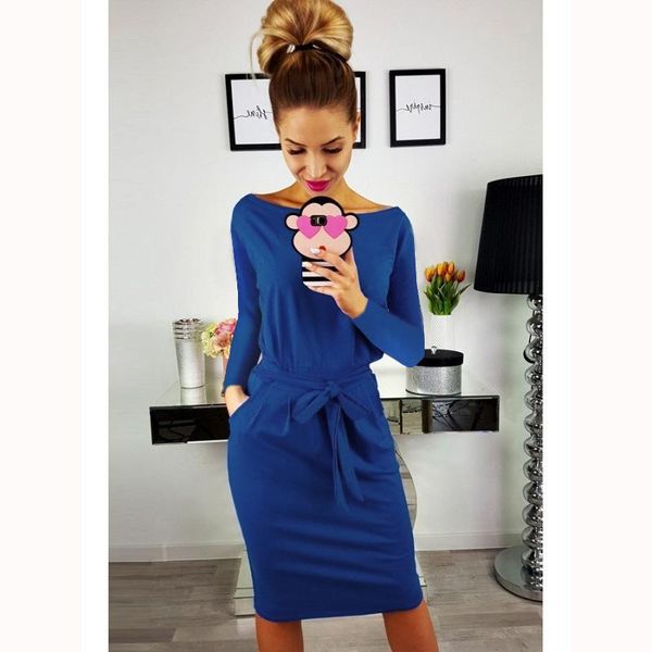 casual dresses fashion lace belt round neck long sleeve slim solid color dress sister elegant women party featured be, Black;gray
casual dresses fashion lace belt round neck long sleeve slim solid color dress sister elegant women party featured be, Black;gray