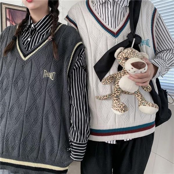 men's vests sweater vest men embroidery v-neck chic ins couples simple all-match sleeveless sweaters mens streetwear waistcoat vintage, Black;white
men's vests sweater vest men embroidery v-neck chic ins couples simple all-match sleeveless sweaters mens streetwear waistcoat vintage, Black;white
